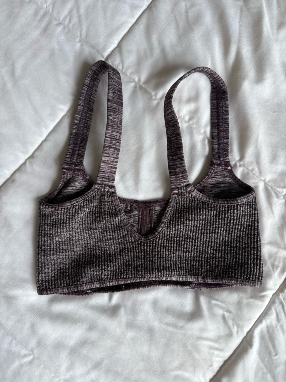 FP Movement by Free People Ribbed Sports Bra - Heather Plum - Picture 4 of 5